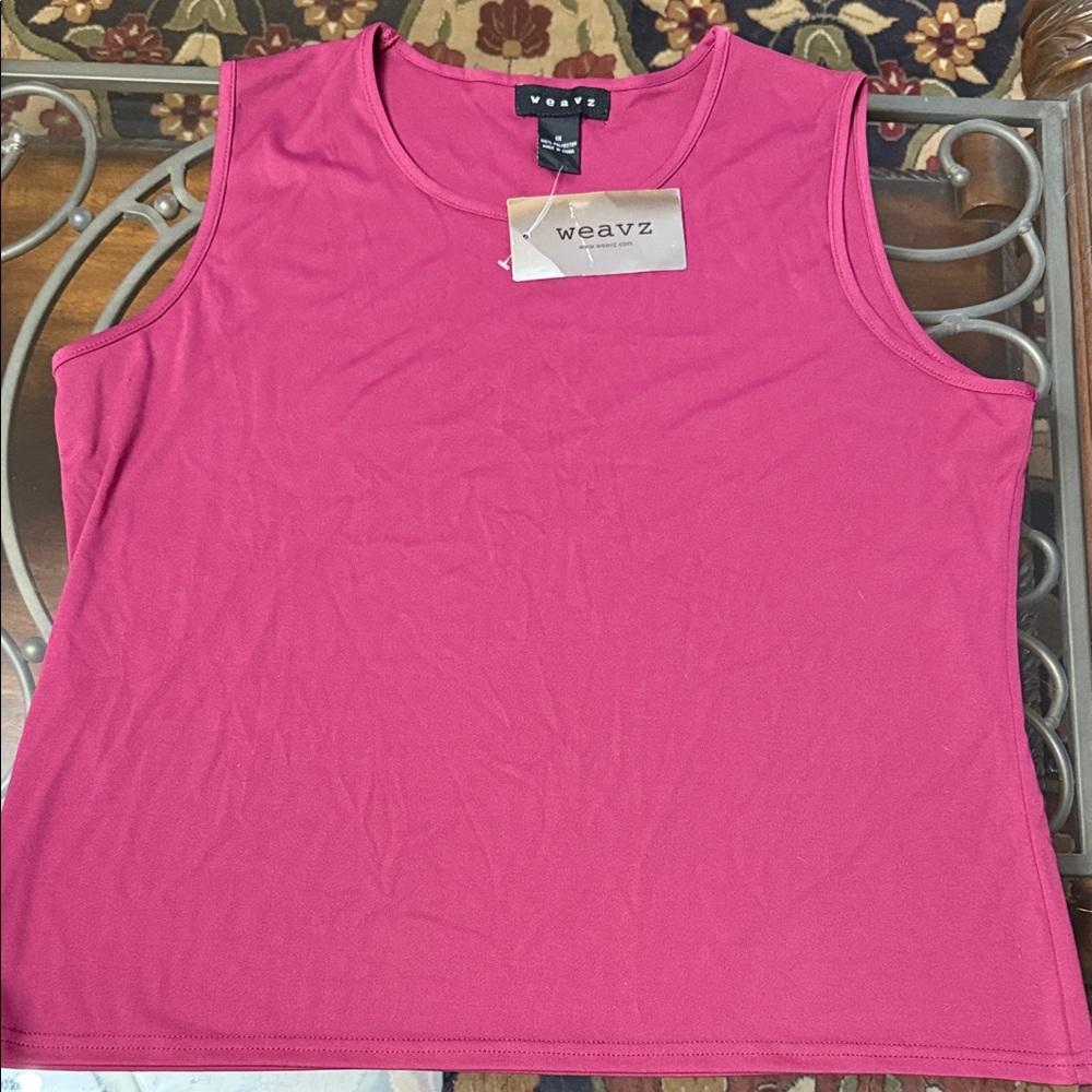 Weavz Fuchsia Sleeveless Tank Top 1XL